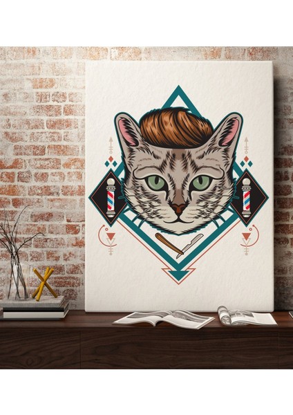 Gift Berber Kedi Tasarımlı Kanvas Tablo 70X100CM-1