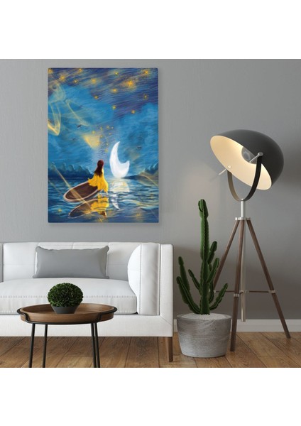 Home Yıldızlar Altındaki Güzel Kız Tasarımlı Kanvas Tablo 70X100CM