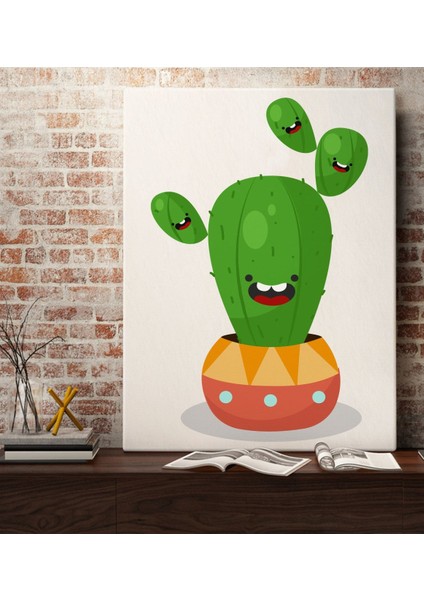 Gift Kaktüs Tasarımlı Kanvas Tablo 70X100CM-16
