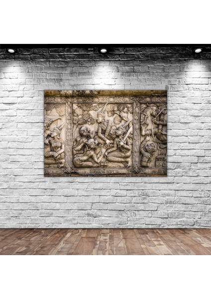 Home Duvar Oyma Tasarımlı Kanvas Tablo 70X100CM-2