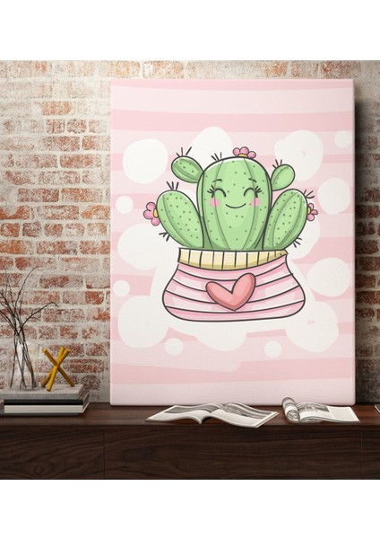 Gift Kaktüs Tasarımlı Kanvas Tablo 70X100CM-2