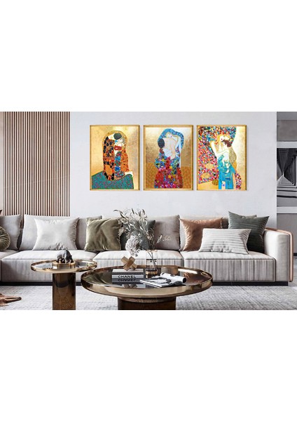 Aile Sevgisi 50 x 70 Çerçeveli Üçlü Pano Set