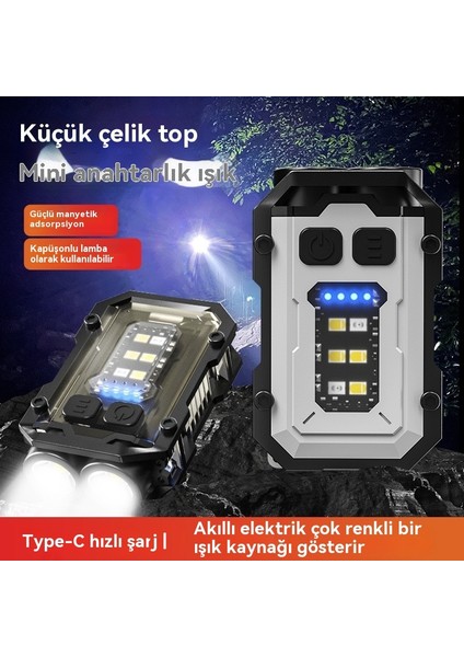 Yeni Anahtarlık Çift Işık Kaynağı Mini El Feneri (Yurt Dışından)