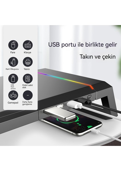 Yeni Monitör Masaüstü Yükseltilmiş Raf Dizüstü Bilgisayar (Yurt Dışından)