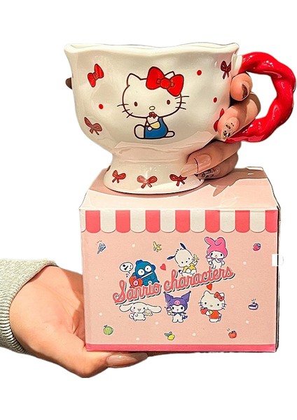 Kitty Uzun Kupa Seramik Su Kupa Kahve Kupa (Yurt Dışından)