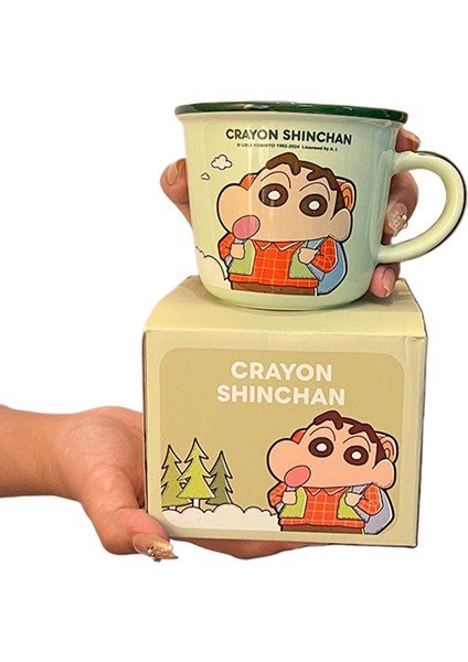 Crayon Shin-Chan Kupa Seramik Su Bardağı Ölçekli Süt Bardağı (Yurt Dışından)