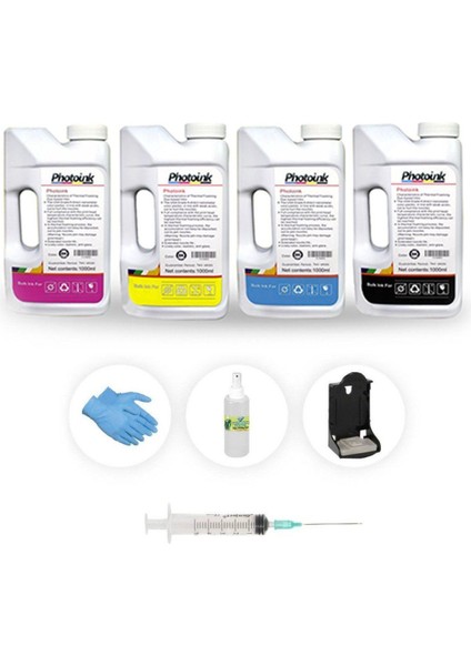 Canon E3640,TR4550,MG2556,G3480 Için 50.000 Sayfalık Photoink Dolum Seti