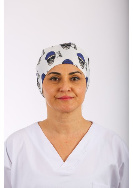 Desenli Kuru Kafa Desenli Medikal Cerrahi Bone Likralı