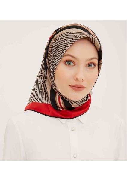 E23YA8930D0437 Dj Saf Ipek Eşarp 8930D (T) (Nostalji Twill)