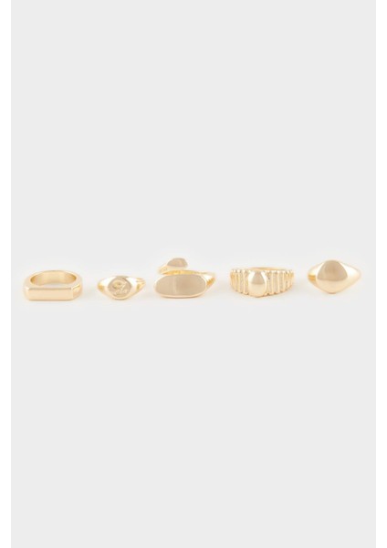 Kadın 5'li Gold Yüzük E4499AXNS