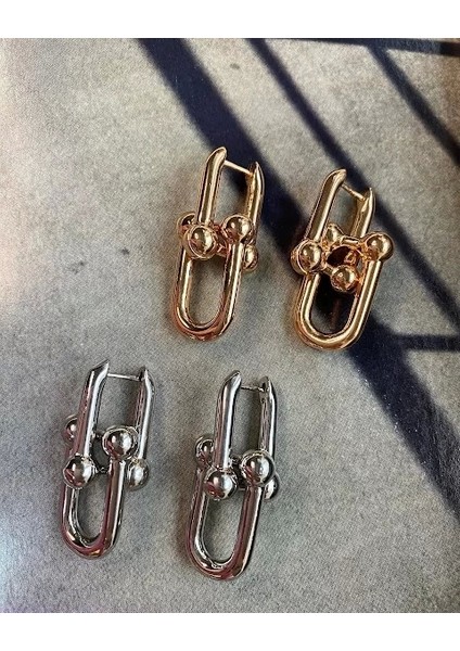 Tiff..metal Yüzeyli Küpe