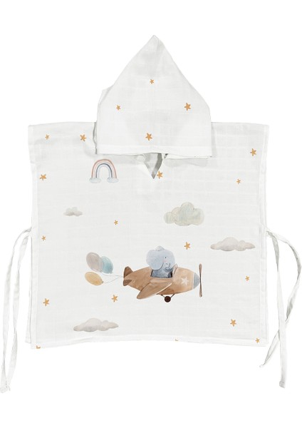 Happy Tony %100 Pamuk Bebek/çocuk Müslin Panço