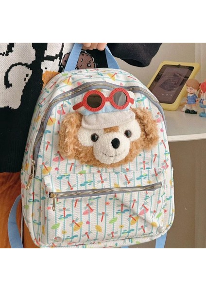 Büyük Kapasiteli Lise Sırt Çantası, Karikatür Kız Tarzı Modaya Uygun Okul Çantası, Rahat ve Çok Yönlü (Yurt Dışından)