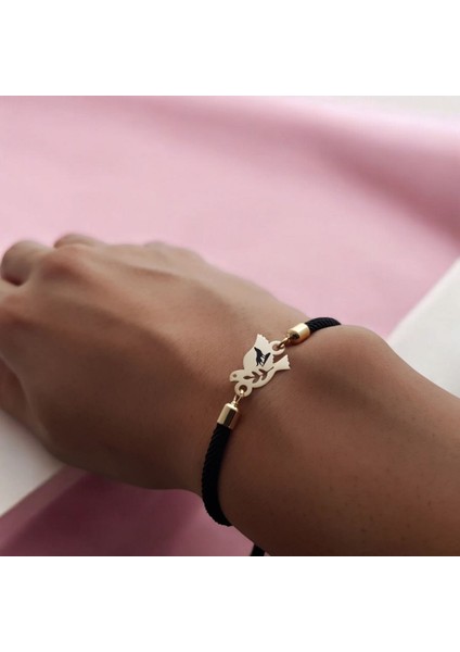 Altın Plakalı 14 Ayar Kuş Figürlü Bozkurt Bilekliği, Güç ve Bağımsızlığı Simgeleyen, Siyah Örgü Det Aylı Gençlere Yakışır Etkileyici Bir Hediye! fiyatları