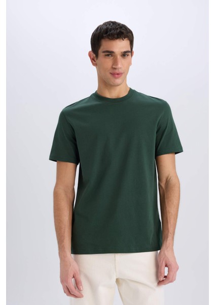 %100 Pamuk New Regular Fit Bisiklet Yaka Basic Düz Kısa Kollu Tişört V7699AZ25SP modelleri