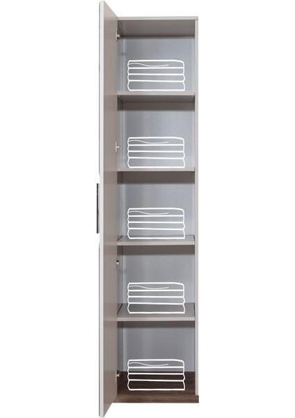 Gardırop, Milano 3 Kapaklı Çekmeceli, Aynalı Dolap
