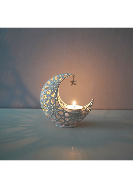 Ferforje Ay Mum Tutucu Içi Boş Aromaterapi Ocak Dekorasyon Ev El Sanatları (Yurt Dışından)