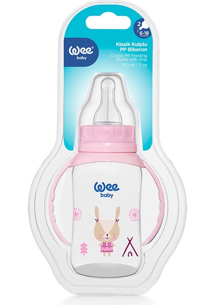 744 Wee Baby Kulplu Pp Biberon 150ML Pembe