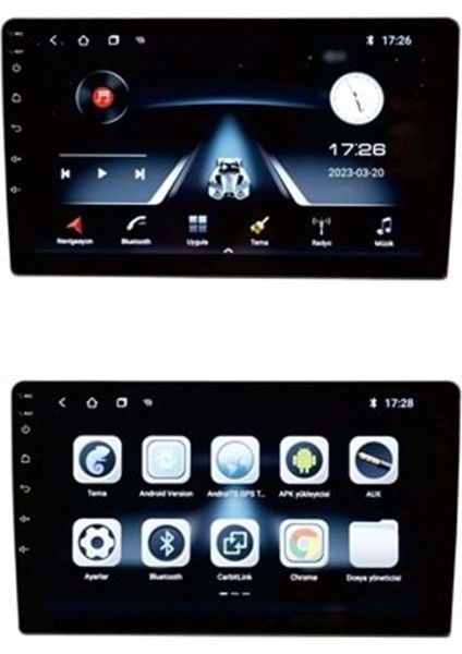 GO-İ9001 QLED 9 Inch 2GB+32GB Android 15 Tablet Ekran 4X60W USB Kablosuz Carplay Android Auto