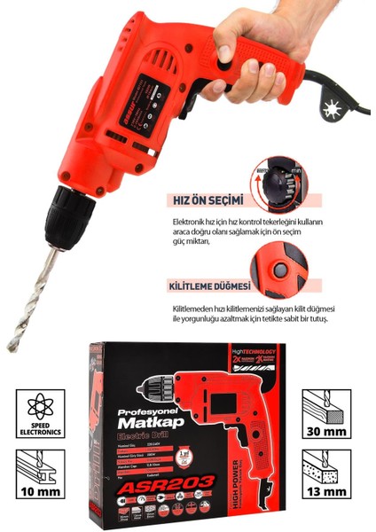 580W Metal Şanzıman 10mm Elektrikli Matkap fiyatları