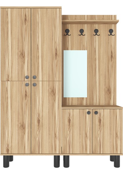 Ferda-1-3 Bohem Ayaklı Aynalı Vestiyer Portmanto Ayakkabılık FRD04 fırsatları