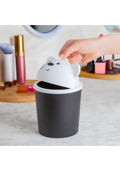 Hippo Çöp Kovası Siyah Beyaz L-00586