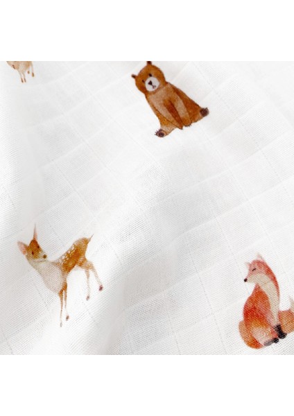 Forest Amigos 100% Pamuk 2'li Müslin Örtü Seti - 90X90 cm modelleri