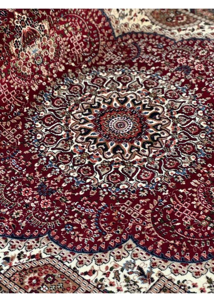 Mda Premium Collection PE0558 Göbekli Klasik Salon Halısı Özel Desen Iran Halısı Tarzı Kırmızı Bordo fiyatları