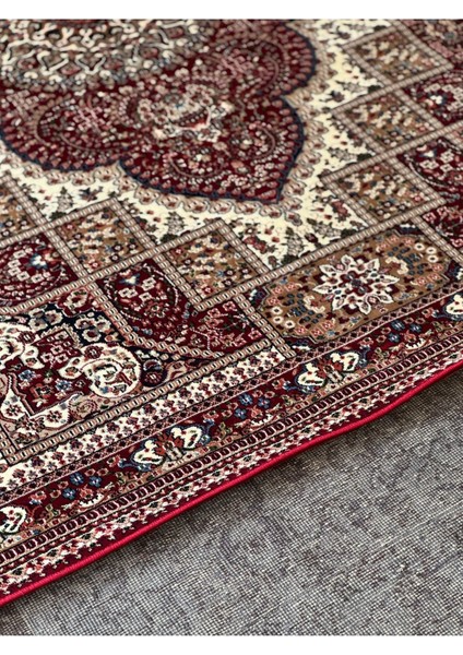 Mda Premium Collection PE0558 Göbekli Klasik Salon Halısı Özel Desen Iran Halısı Tarzı Kırmızı Bordo modelleri