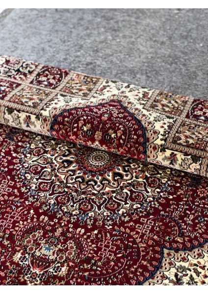 Mda Premium Collection PE0558 Göbekli Klasik Salon Halısı Özel Desen Iran Halısı Tarzı Kırmızı Bordo fırsatları