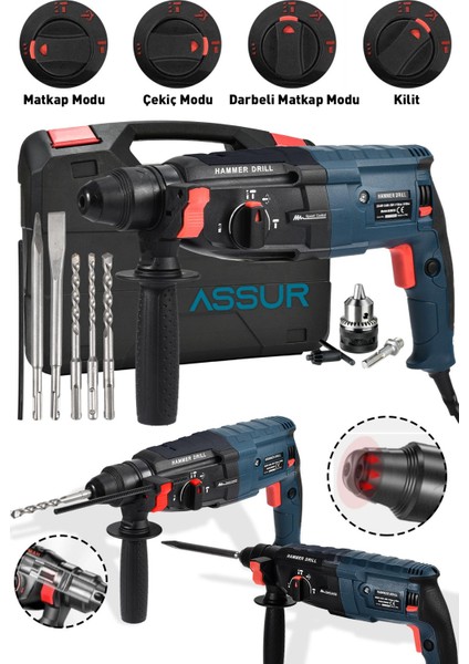 Profesyonel Metal Şanzıman Kırıcı Delici Hilti Darbeli Matkap 2-28mm