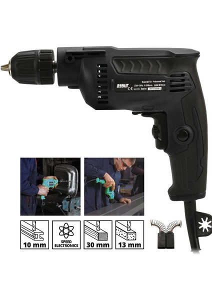 580W Metal Şanzıman 10mm Elektrikli Matkap