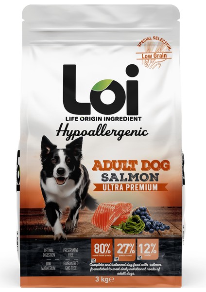 Yetişkin Somonlu Köpek Maması 3 kg