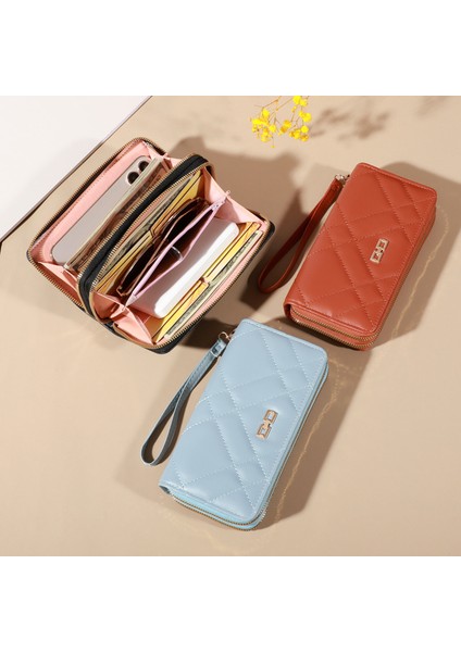 Bayan Cüzdan Clutch Moda Büyük Kapasiteli Kadın Cüzdan Cep Telefonu Para Cüzdanı (Yurt Dışından) fiyatları