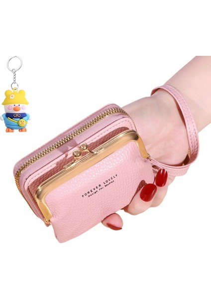 Bayan Kısa Cüzdan Çoklu Kart Yuvası Büyük Kapasiteli Kart Tutucu Para Cüzdanı (Yurt Dışından)