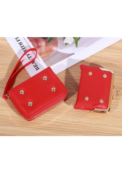 Bayan Kısa Cüzdan Çoklu Kart Yuvası Büyük Kapasiteli Kart Tutucu Para Cüzdanı (Yurt Dışından) indirimleri