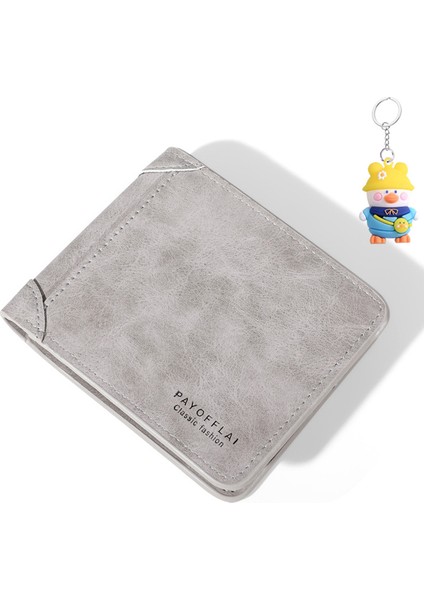 Erkek Cüzdan Erkek Kısa Çoklu Kart Yuvası Moda Gündelik Çok Yönlü Üç Katlı Kart Tutucu Erkek Cüzdan (Yurt Dışından)