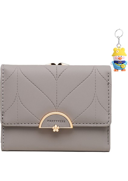 Kısa Bayan Cüzdan Toka Öğrenci Üç Katlı Para Cüzdan Kart Tutucu (Yurt Dışından)