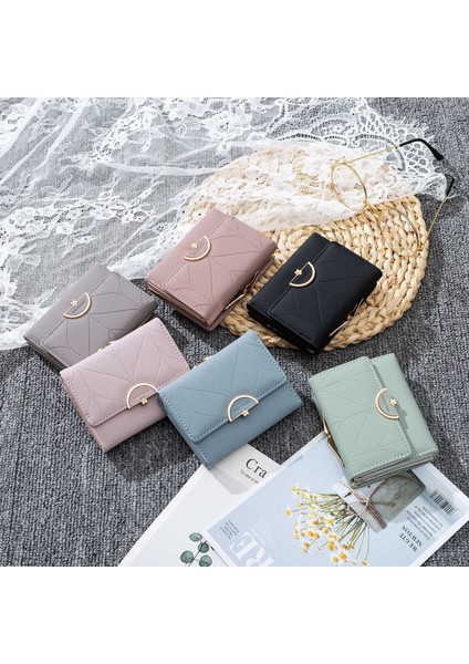 Kısa Bayan Cüzdan Toka Öğrenci Üç Katlı Para Cüzdan Kart Tutucu (Yurt Dışından) fiyatları