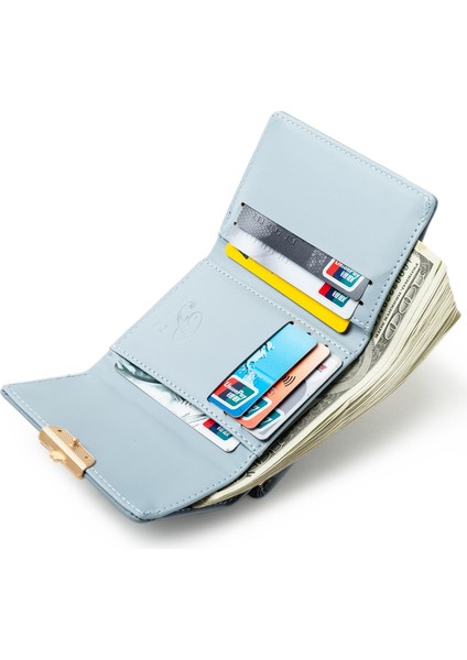 Kısa Bayan Cüzdan Toka Öğrenci Üç Katlı Para Cüzdan Kart Tutucu (Yurt Dışından) fırsatları