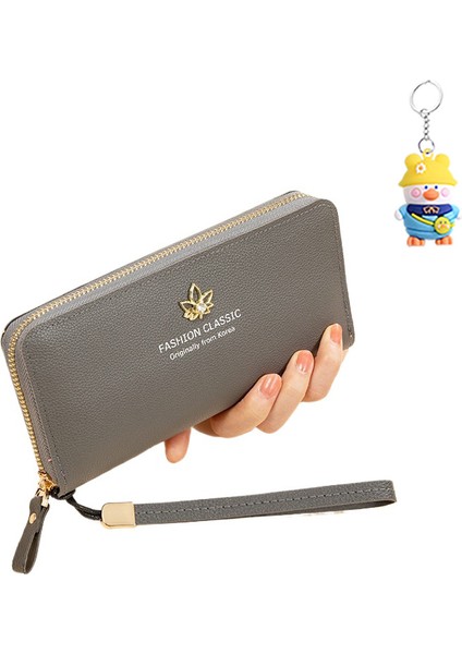 Bayan Uzun Cüzdan Fermuarlı Çanta Büyük Kapasiteli Clutch Deri Cüzdan Çok Fonksiyonlu Cep Telefonu Çantası Kadın (Yurt Dışından)