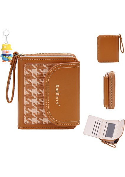 Kadın Kısa Cüzdan Fermuarlı Para Cüzdanı Moda Kart Tutucu Kadın (Yurt Dışından)