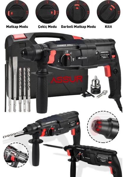 Profesyonel Metal Şanzıman Kırıcı Delici Hilti Darbeli Matkap 2-28mm