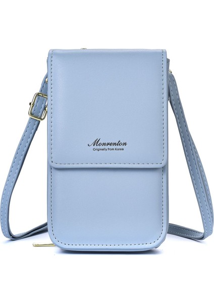 Moda Bayan Cüzdan Fermuarlı Çanta Basit Küçük Kare Çanta Manyetik Toka Omuz Crossbody Çanta (Yurt Dışından)