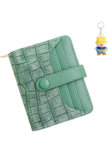 Bayan Cüzdan Kısa Retro Toka Büyük Kapasiteli Çoklu Kart Yuvası Taş Deseni Para Cüzdan Kimlik Çantası (Yurt Dışından)