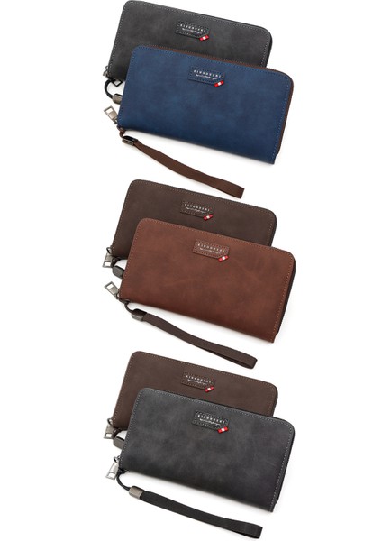 Moda Erkekler Uzun Fermuarlı Zincir Çanta Büyük Kapasiteli Dövüş Çantası Cep Telefonu Çantası Para Cüzdanı (Yurt Dışından)