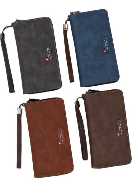 Moda Erkekler Uzun Fermuarlı Zincir Çanta Büyük Kapasiteli Dövüş Çantası Cep Telefonu Çantası Para Cüzdanı (Yurt Dışından)