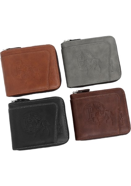 Erkek Zincir Cüzdan Fermuarlı Çanta Moda Kısa Kart Tutucu Değişim Çantası (Yurt Dışından) fırsatları