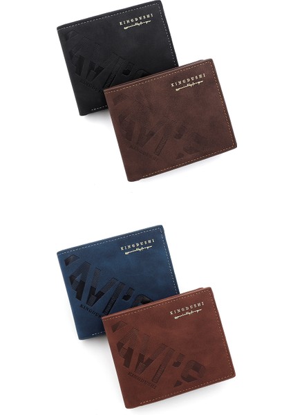 Erkek Cüzdan Kısa Menteşeli Üç Katlı Çanta Çoklu Kart Yuvası Değişiklik Çantası Kimlik Çantası Erkek Cüzdanı (Yurt Dışından) fiyatları