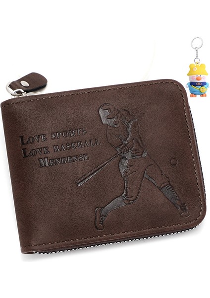 Üç Katlı Kabartmalı Çubuk Oyuncu Cüzdan Çok Kartlı Erkek Cüzdan Kısa Cüzdan Zincir Cüzdan (Yurt Dışından)